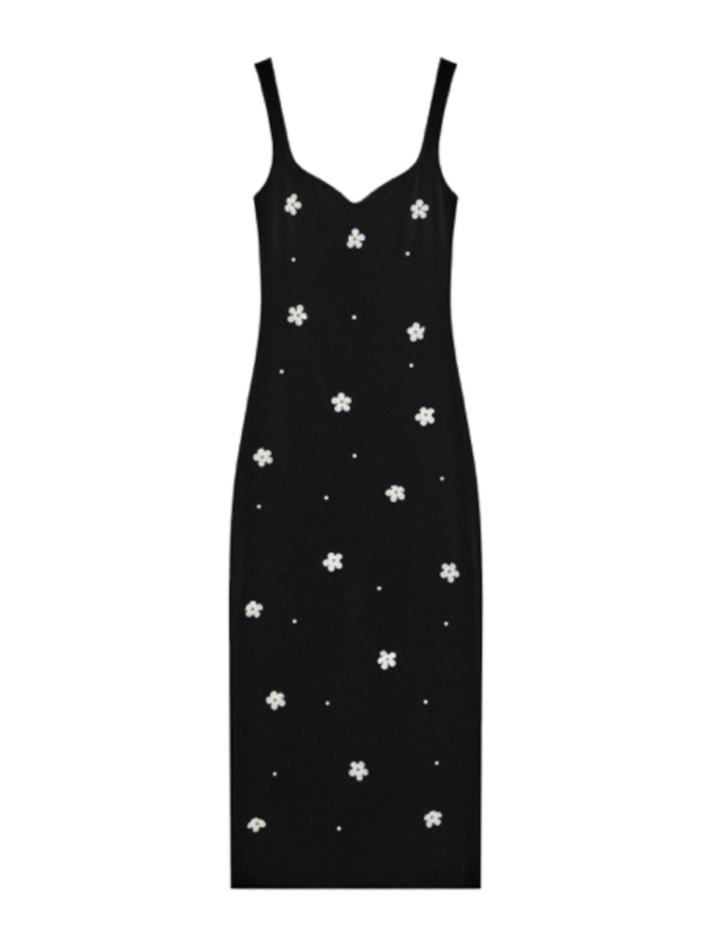 Zara FLORAL STRETCH MIDI DRESS
BLACK 0/5584/225/800/02Floral Appliqué Midi Dress
